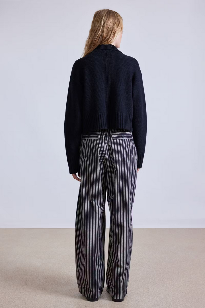 Model wearing Apiece Apart Manu Drawstring Pant rear view
