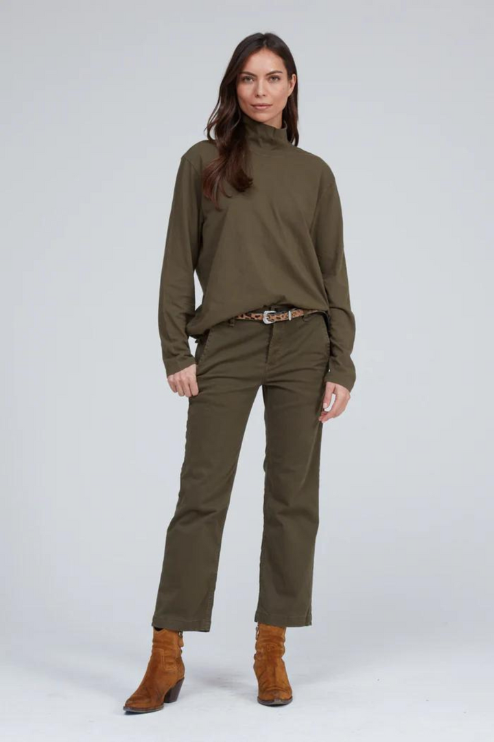 Model wearing ASKK NY Slim Chino front view