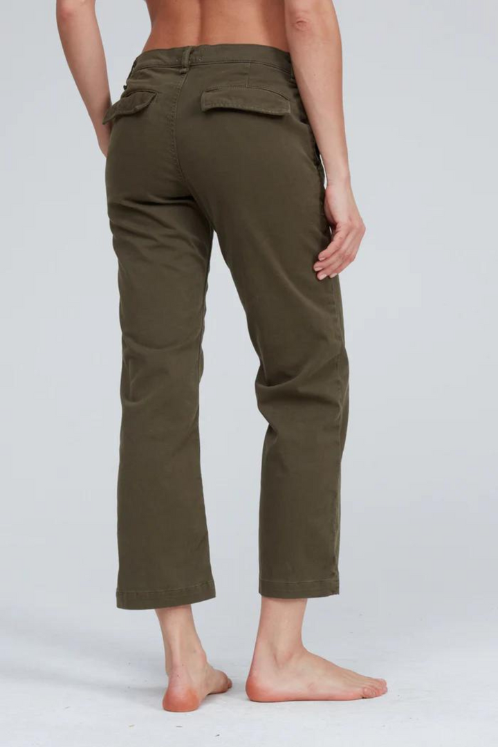 Model wearing ASKK NY Slim Chino rear view