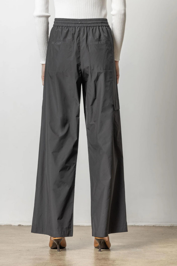 Model wearing Lilla P Nylon Cargo Pant rear view