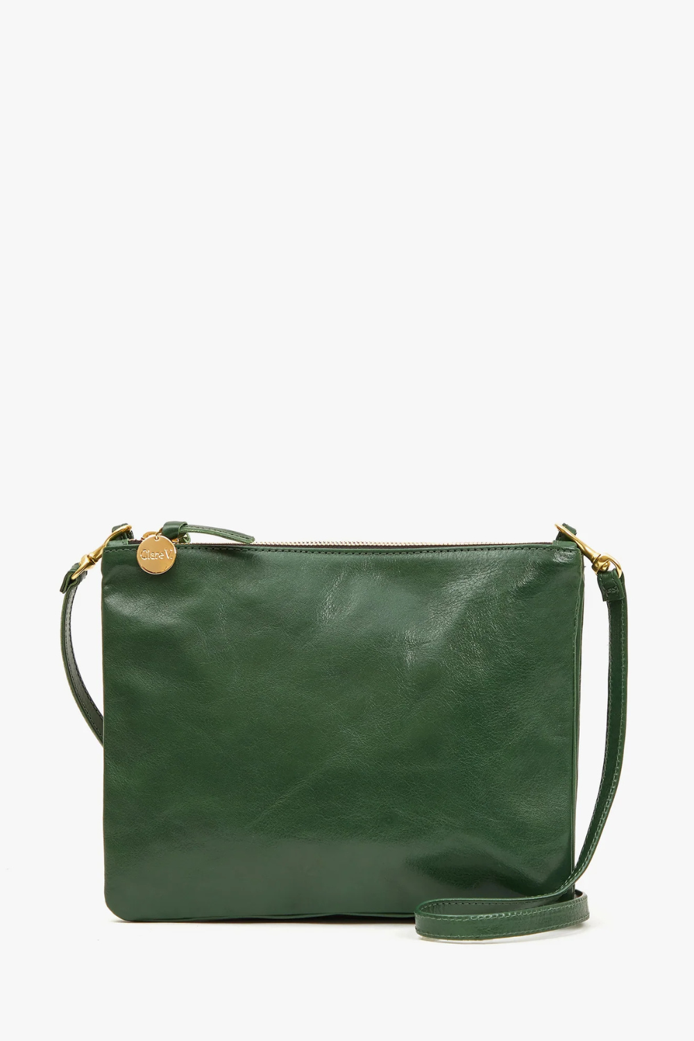 Flat lay of Clare V. Double Sac Bretelle front view