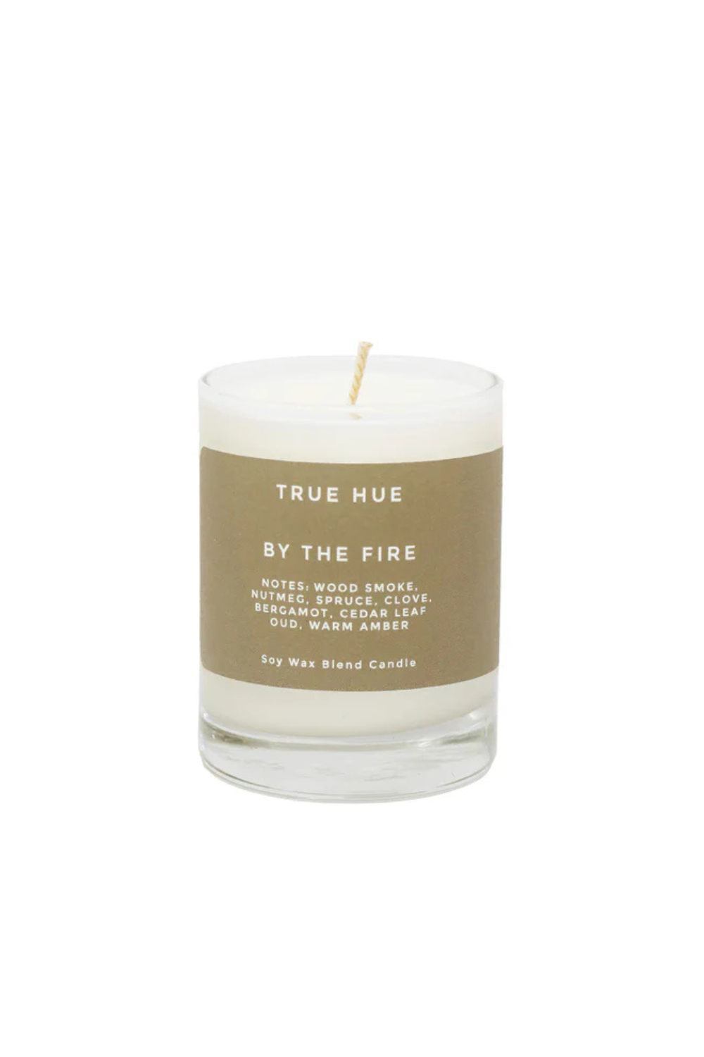 Front view True Hue Soy Wax Blend Mini Candle By The FIre