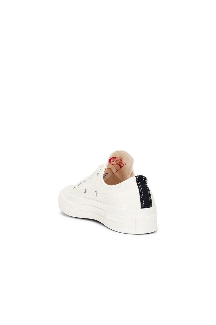 Flat lay of Comme des Garçons PLAY Low Top rear view