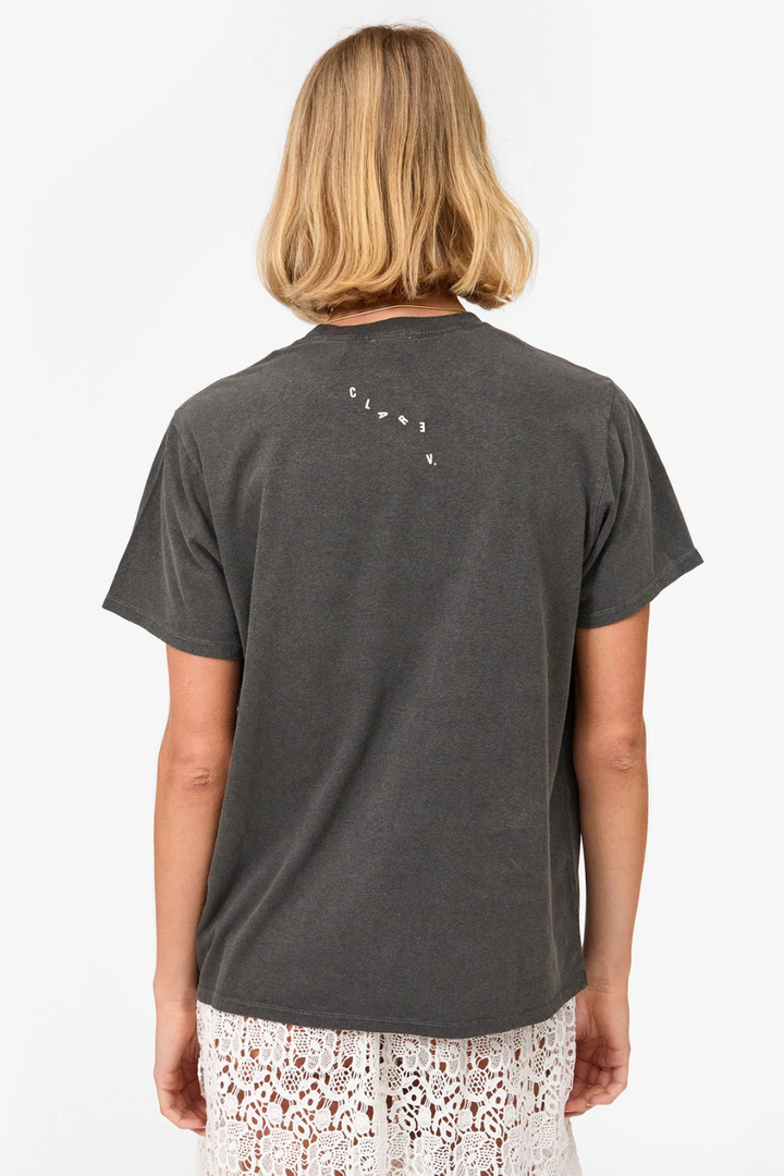Model wearing Clare V. Original T rear view