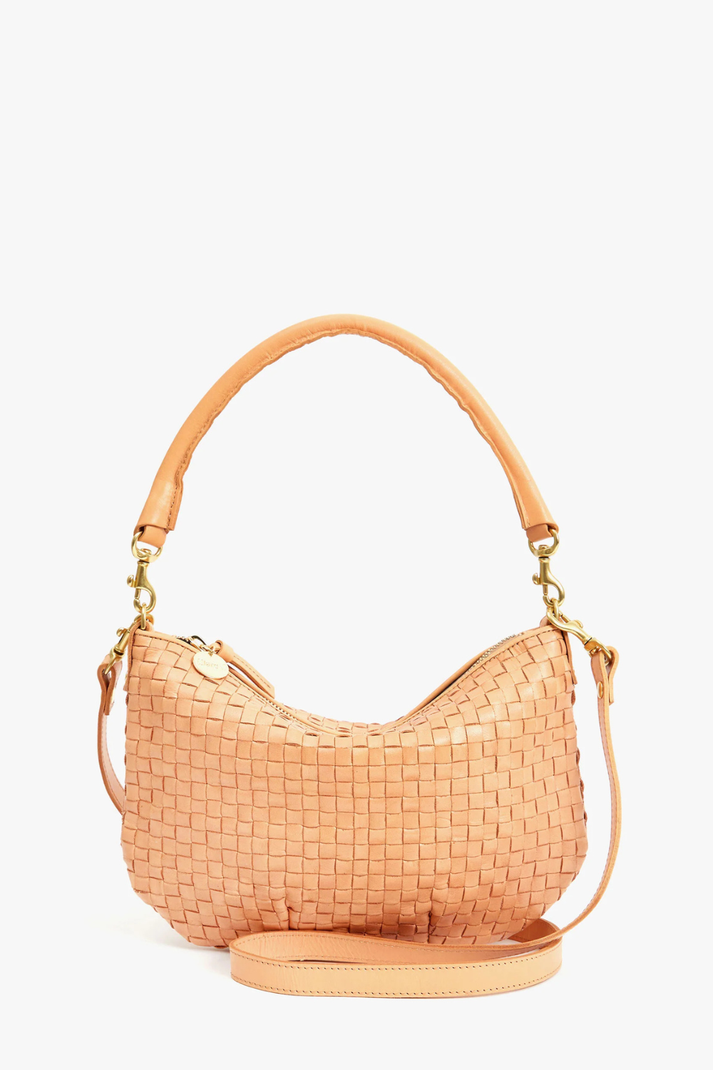 Flat lay of Clare V. Petit Moyen Messenger front view