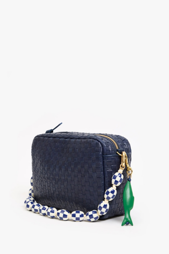 Flat lay of Clare V. Sardine Fob front view