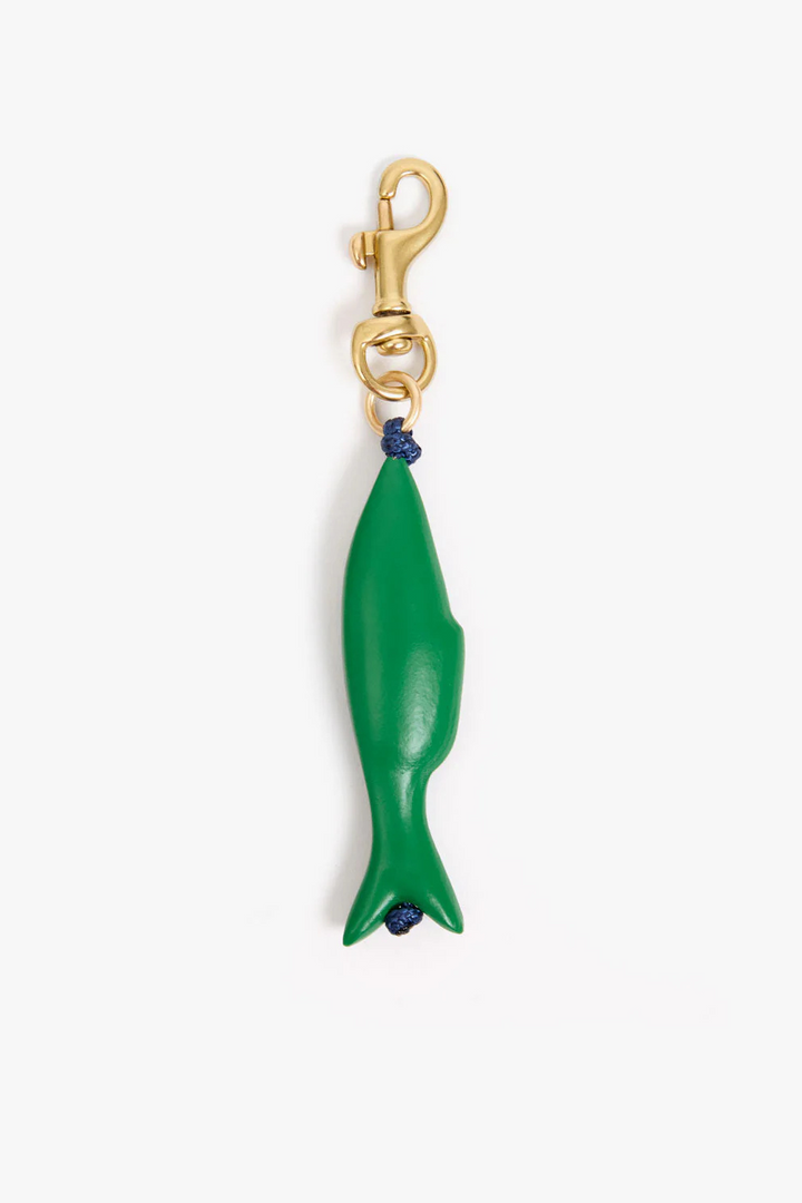 Flat lay of Clare V. Sardine Fob front view