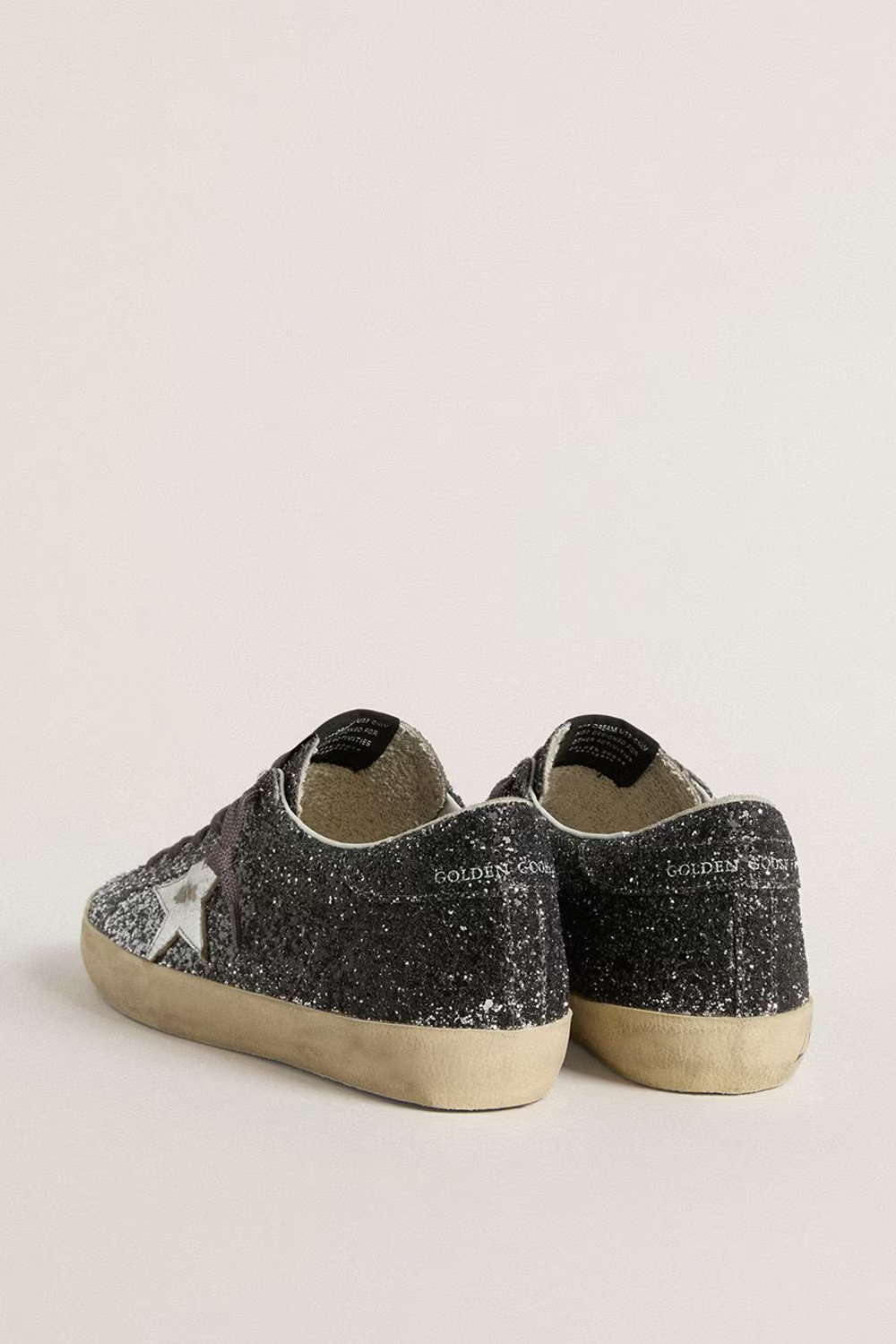 Flat lay of Golden Goose Super Star Classic With List rear view