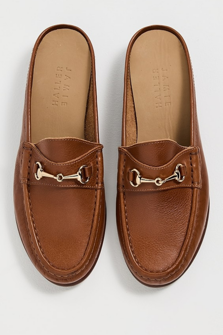 Flat lay of Jamie Haller The Bit Mule top view