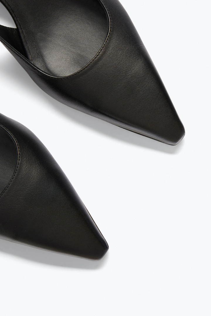 Flat lay of Frēda Salvador Vivian Mid Heel Wedge Slingback top view