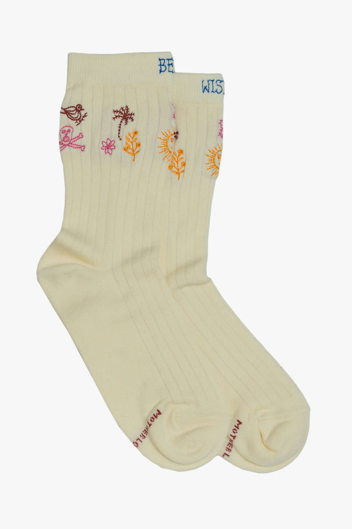 Flat lay of Mother The Half Step Sock front view