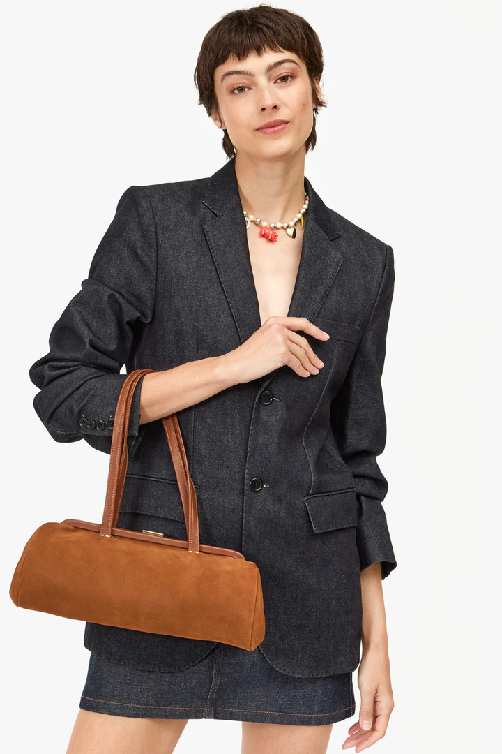 Model wearing Clare V. Yvette Bag front view