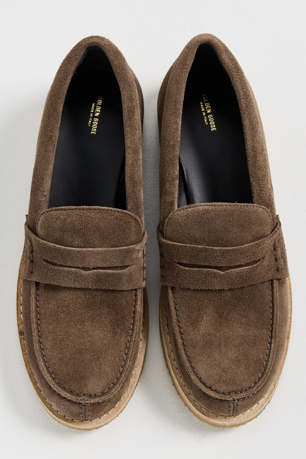 Flat lay of Golden Goose Jerry Loafer New Tongue top view