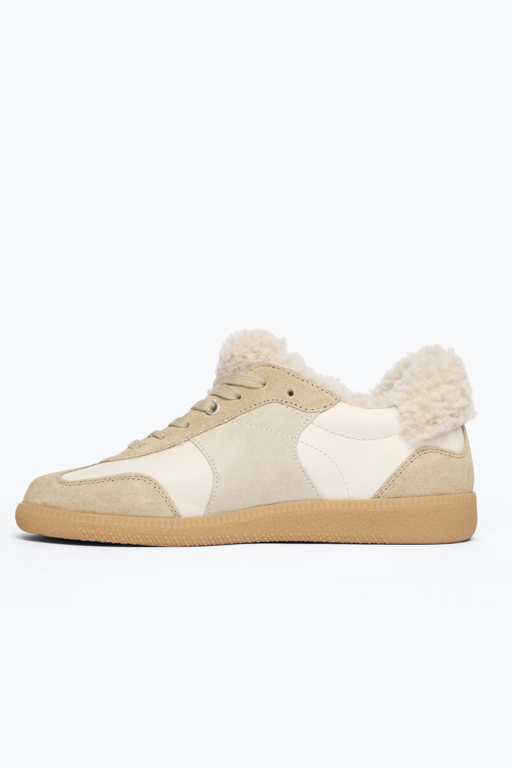 Flat lay of Frēda Salvador Jackie Court Sneaker side view