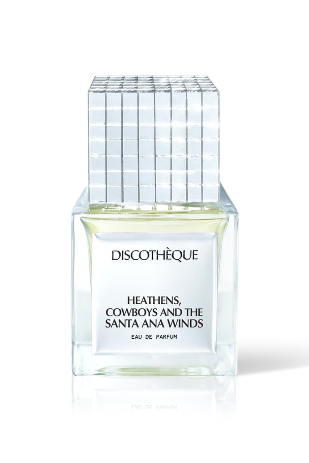 Flat lay of Discotheque Eau de Parfum 50ml / 1.7 fl oz Heathens Cowboys And The Santa Ana Winds front view