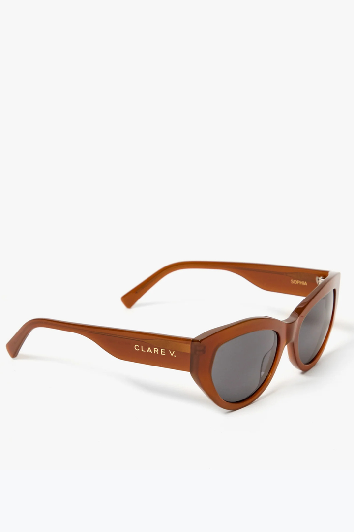 Flat lay of Clare V. Sophia Sunglasses front/side view