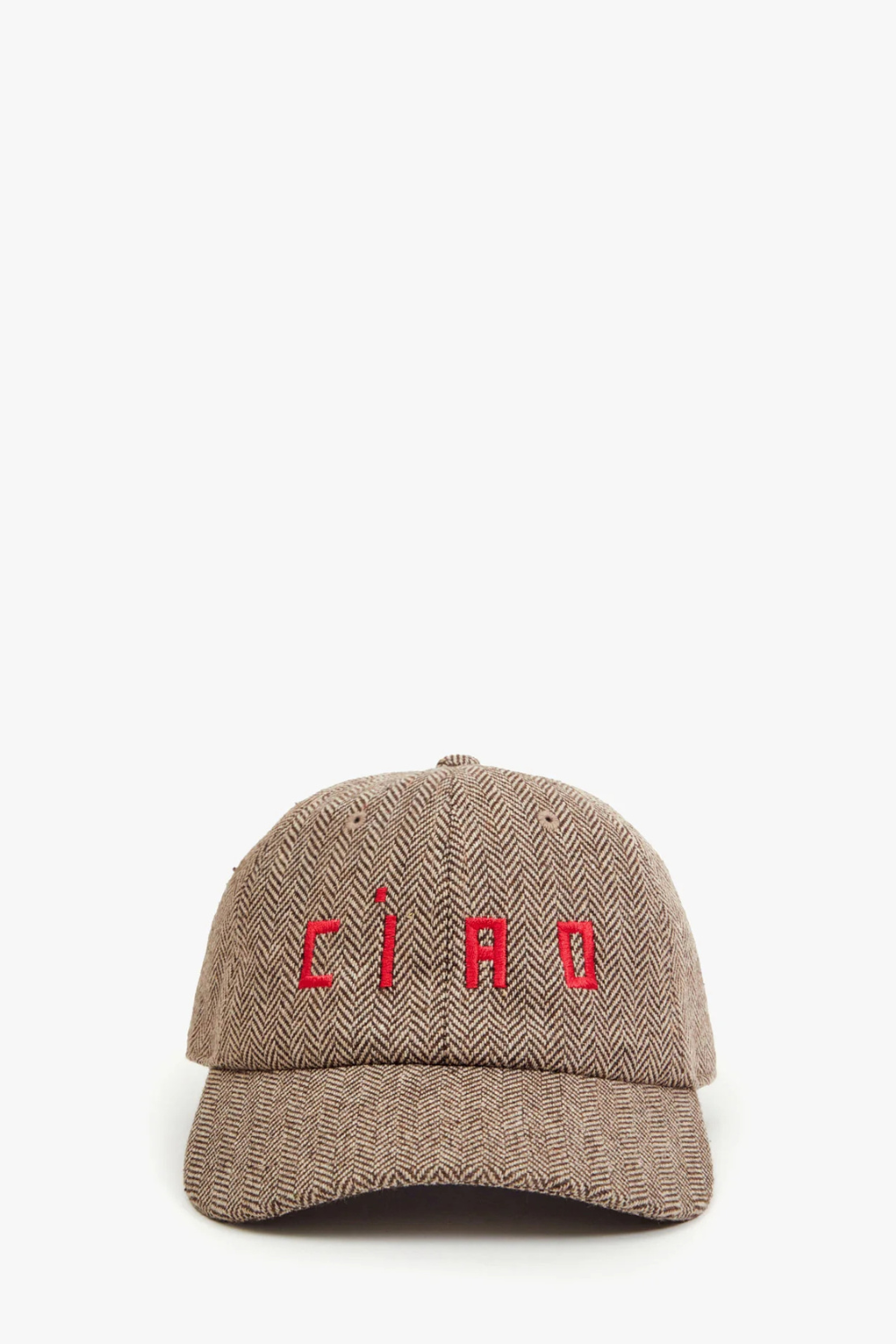 Flat lay of Clare V. Wool Baseball Hat front view
