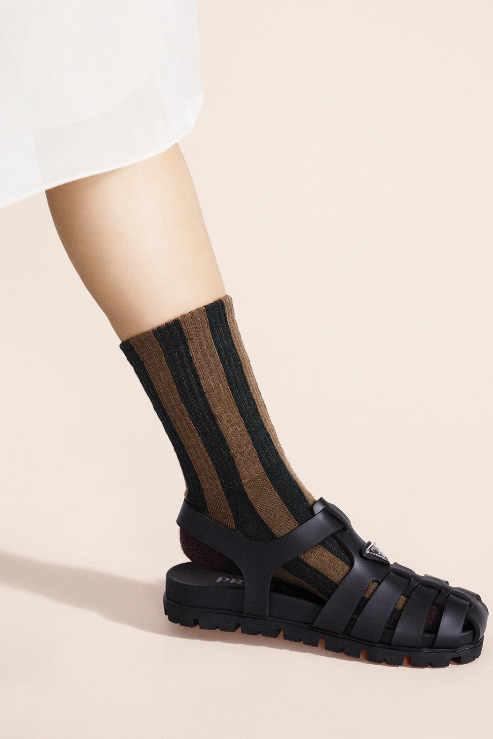 Model wearing Hansel From Basel Buren Athletic Wool Crew front view