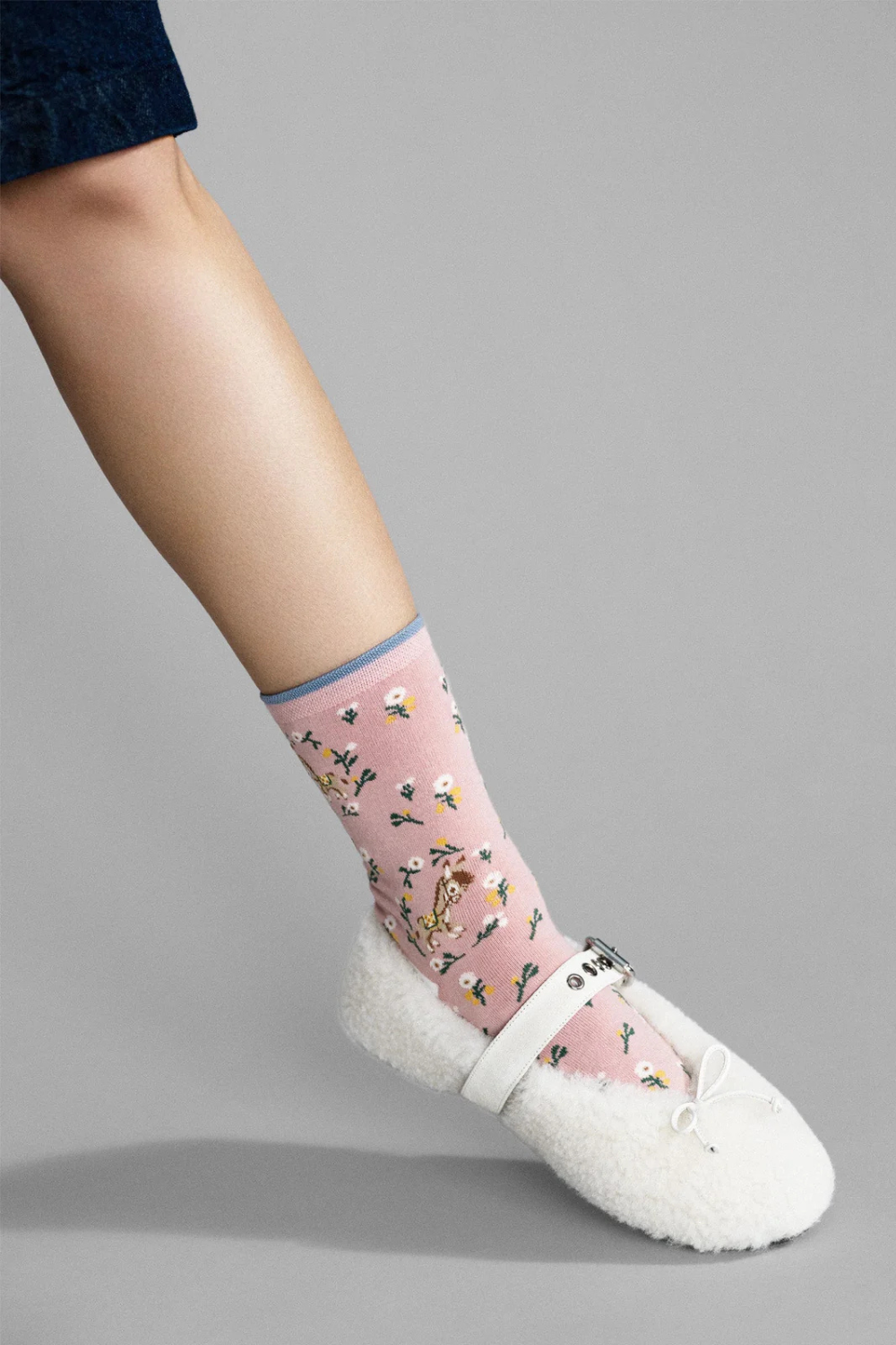 Model wearing Hansel From Basel Darling Donkey Crew front view