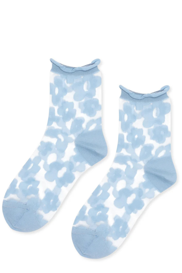 Flat lay of Hansel From Basel Pop Sheer Short Crew front view