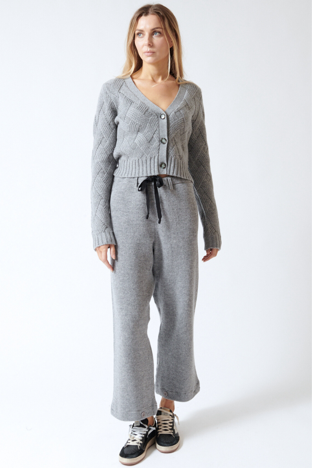 Mari wearing COG The Big Smoke Lana Trousers front view