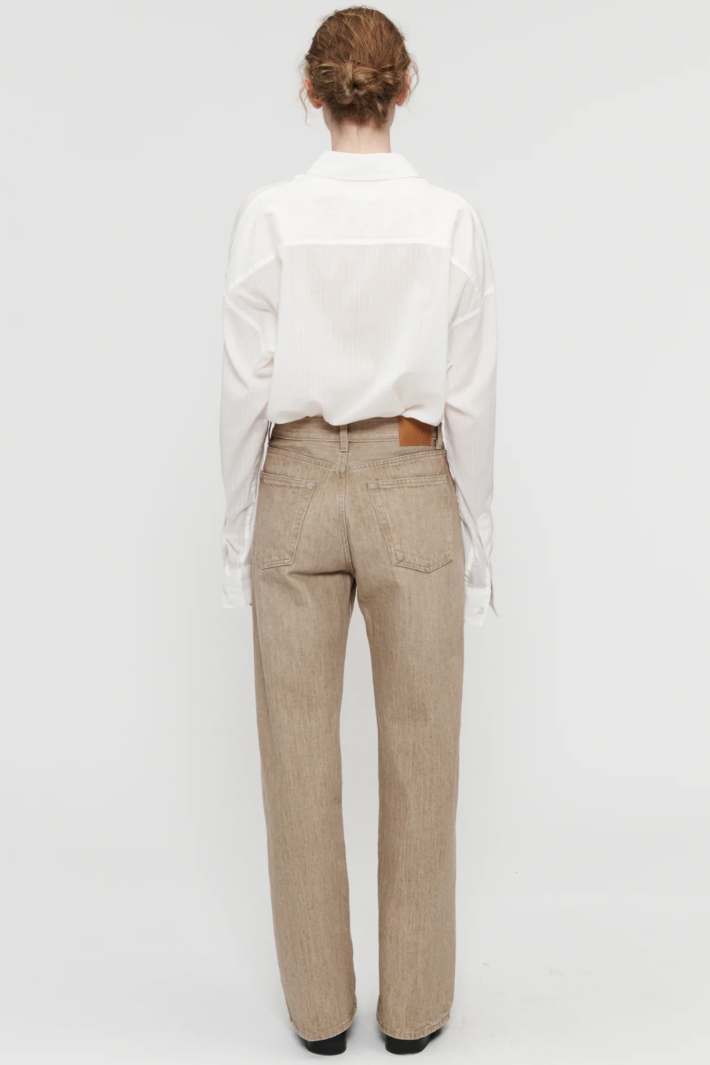 Model wearing 6397 Wide Jean rear view