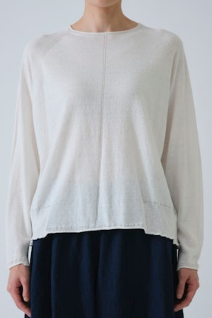 Pas de Calais Washable Cotton Linen Crew Neck Pullover