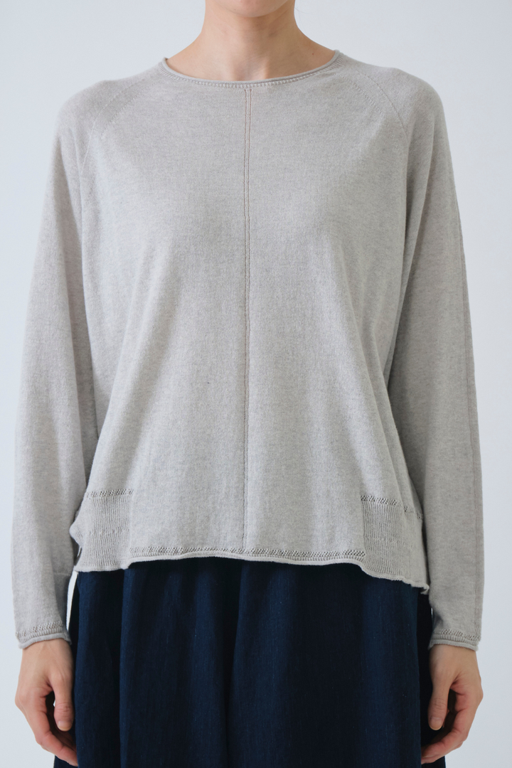 Pas de Calais Washable Cotton Linen Crew Neck Pullover