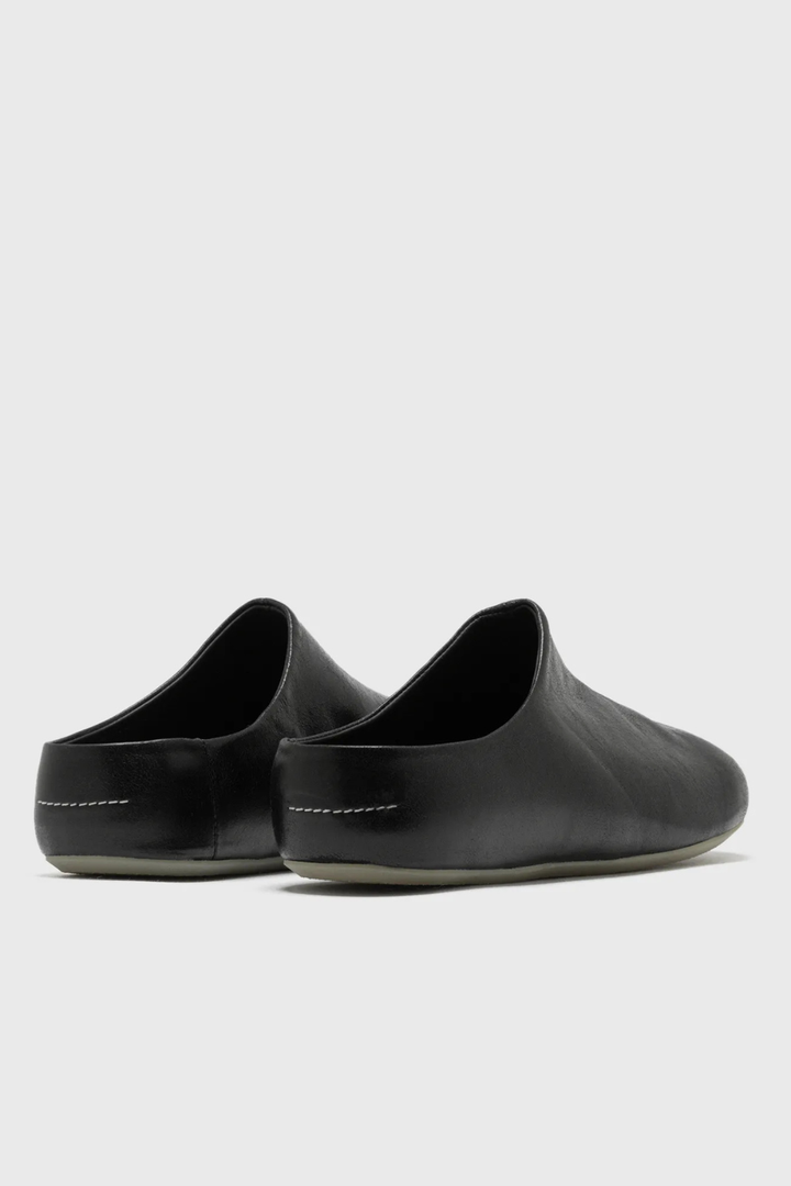 Flat lay of MM6 Maison Margiela Eros Calfskin Slipper rear view