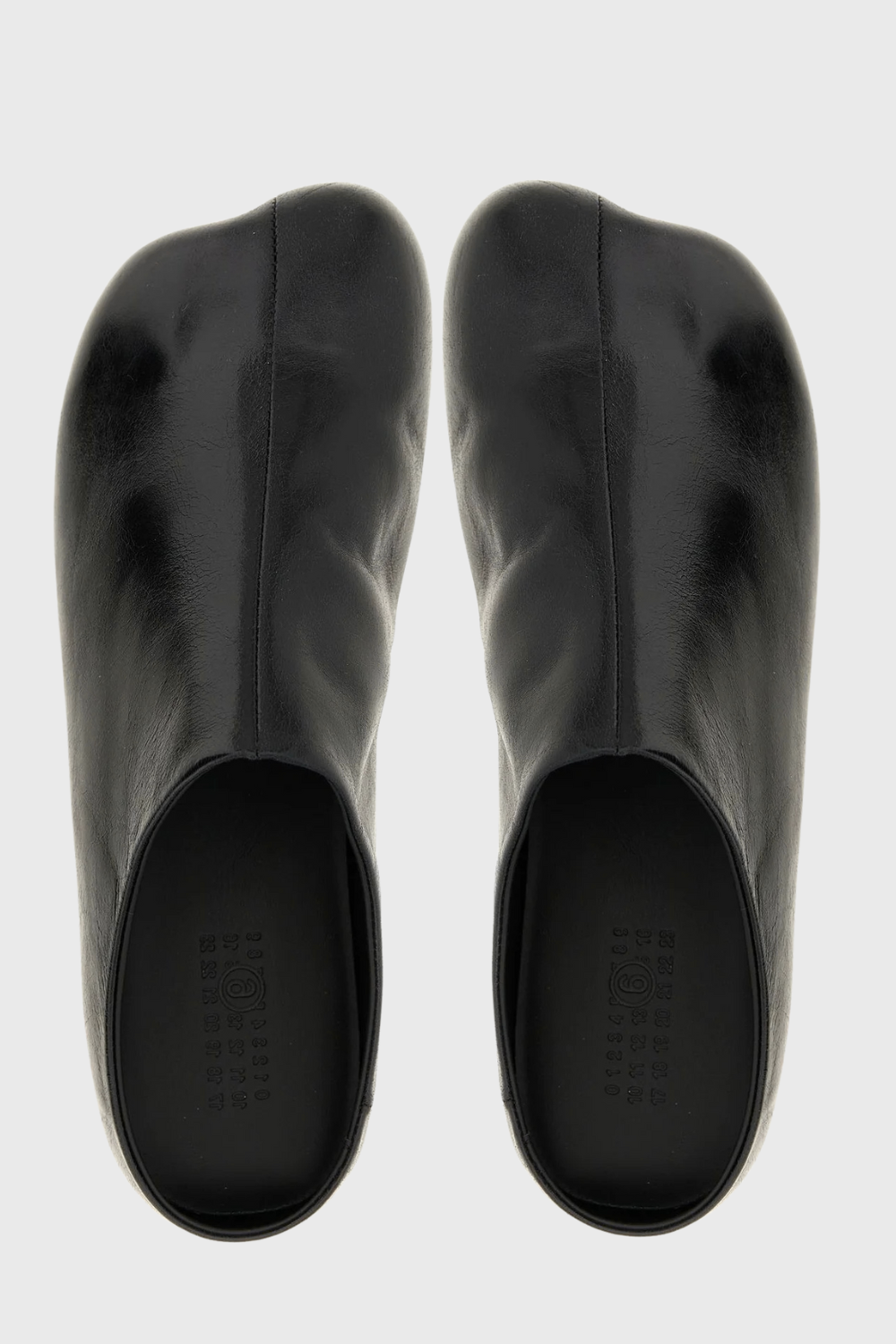 Flat lay of MM6 Maison Margiela Eros Calfskin Slipper top view