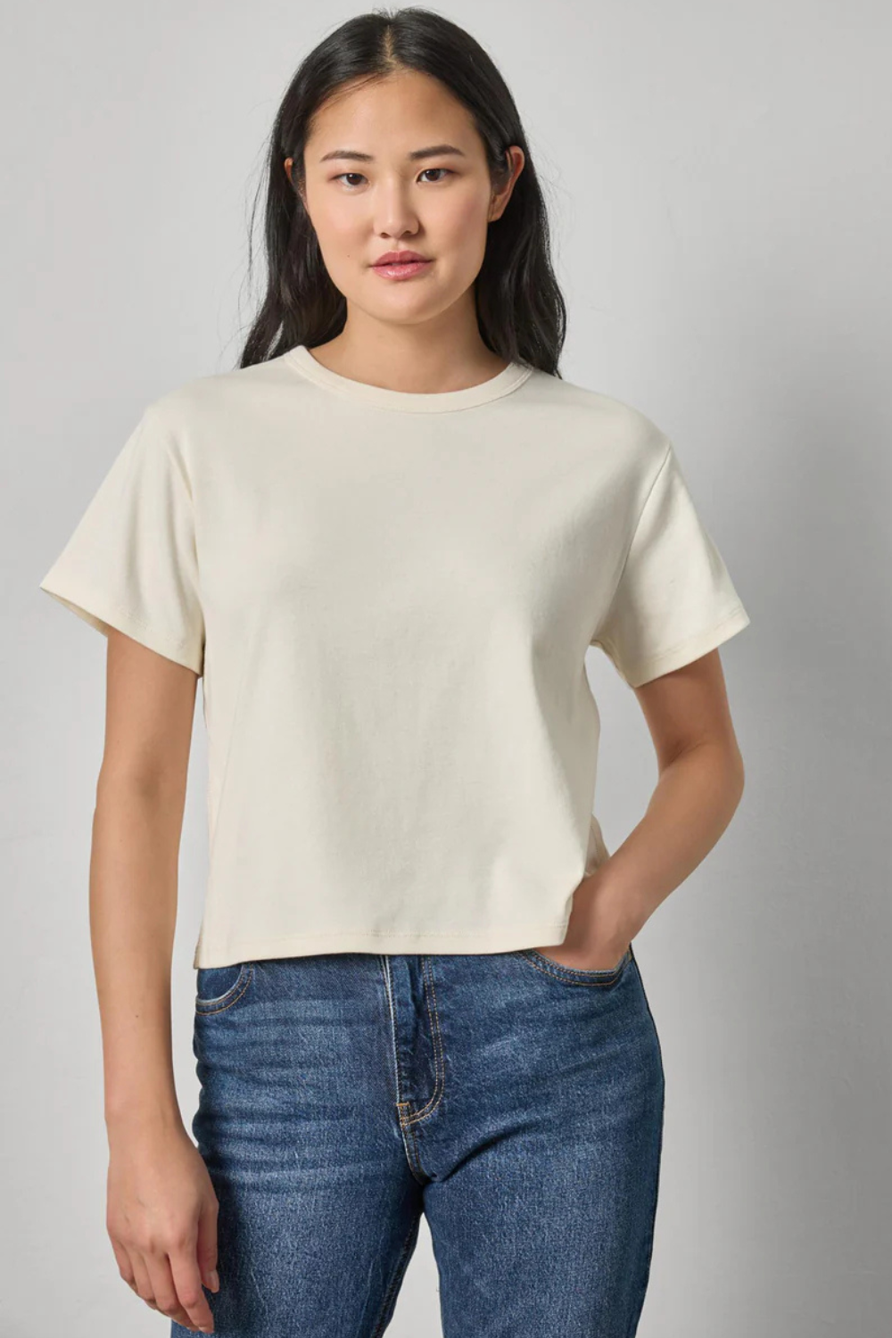 Model wearing Lilla P Easy Tee front view