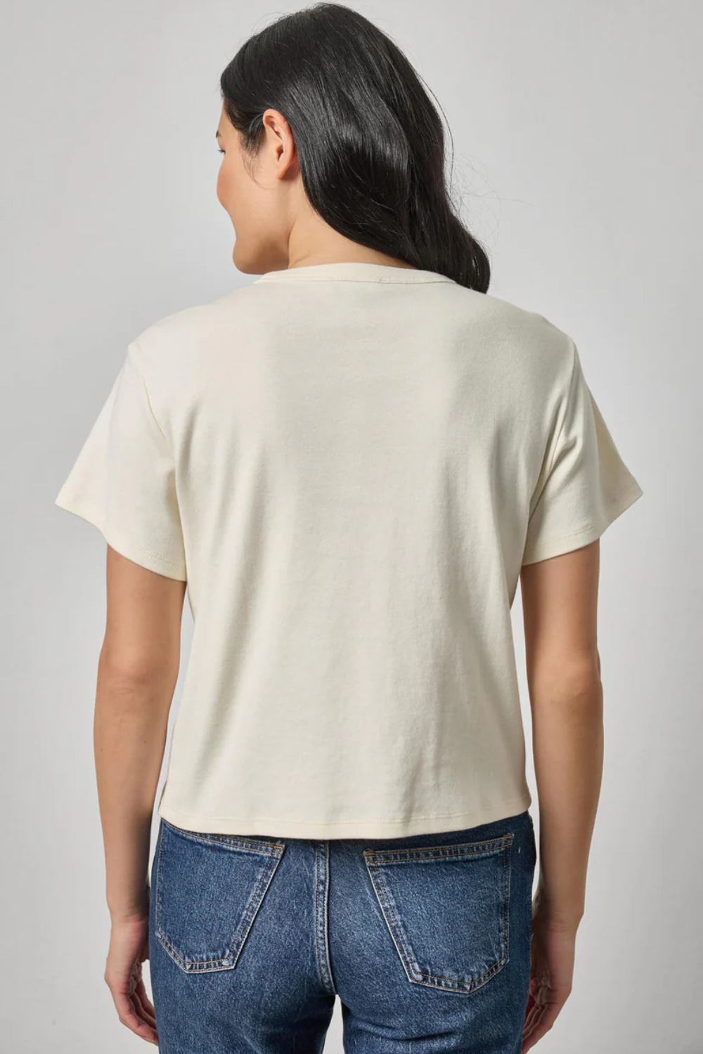 Model wearing Lilla P Easy Tee rear view