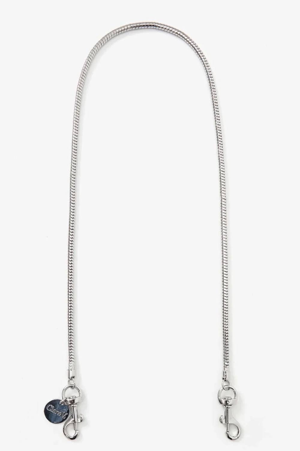 Flat lay of Clare V. Snake Chain Shoulder Strap front view