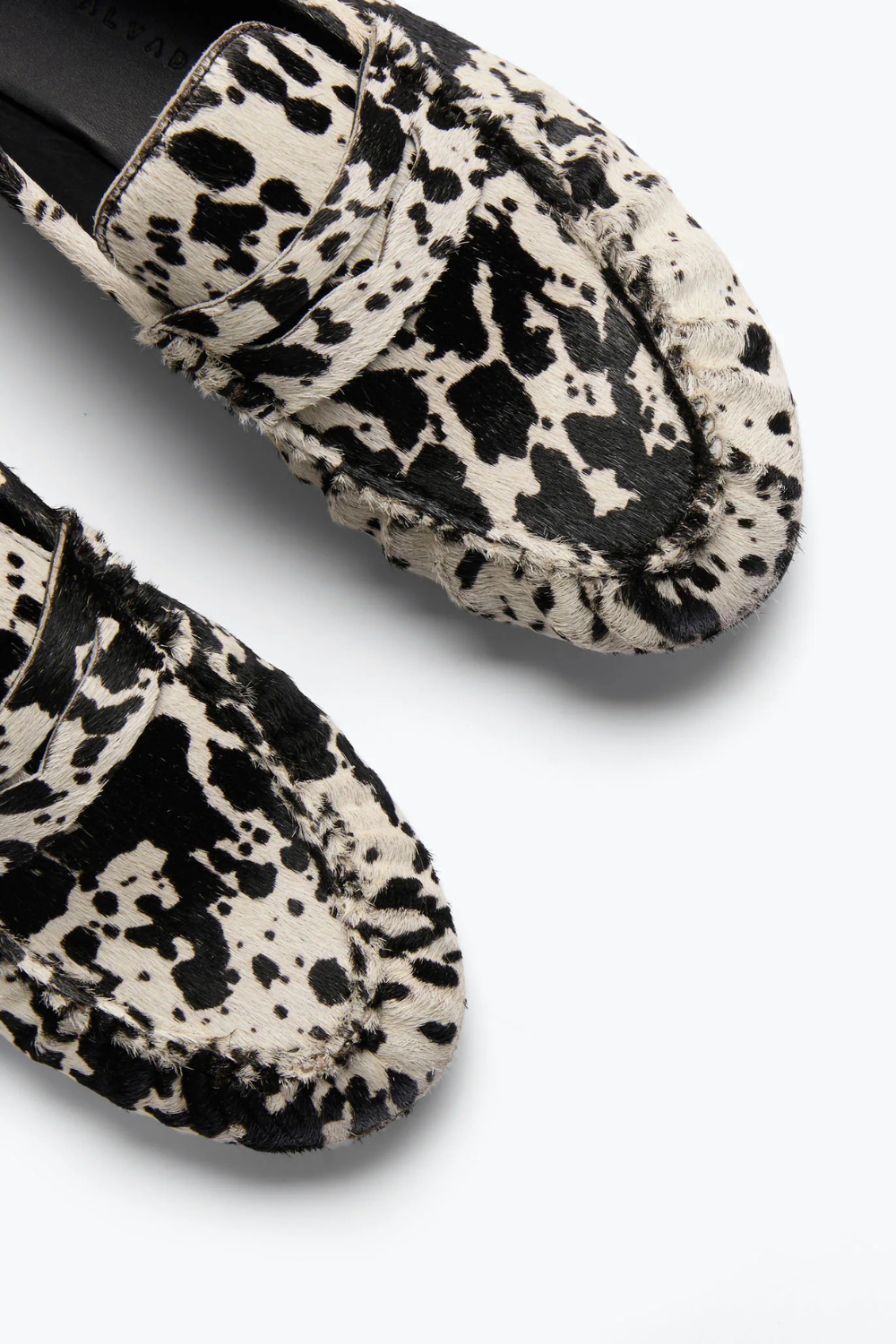 Flat lay of Frēda Salvador Sydney Low Profile Rouched Loafer top/toe  view