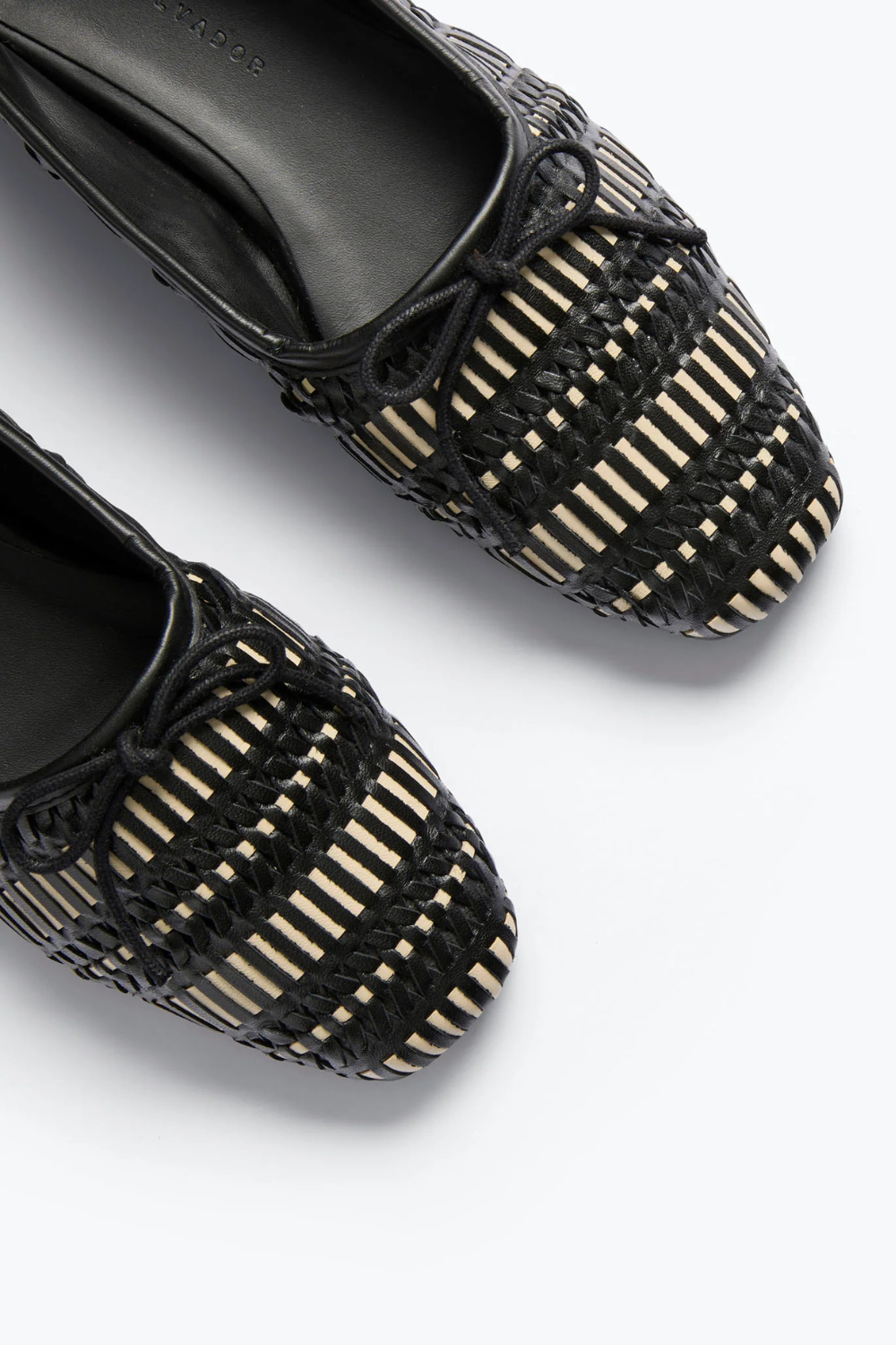 Flat lay of Frēda Salvador Jada Square Toe Ballet Flat top view