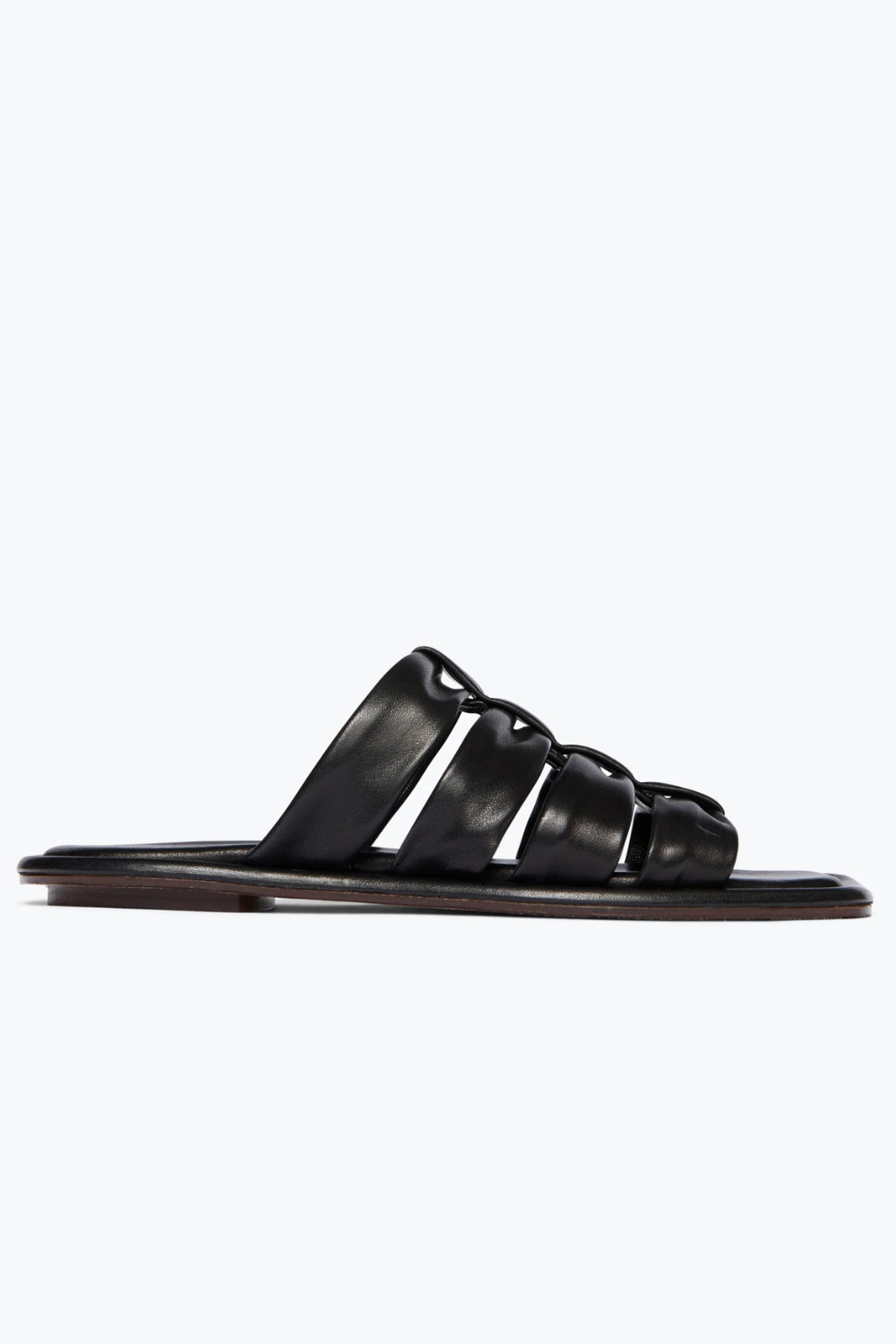 Flat lay of Frēda Salvador Selena Interwoven Sandal side view