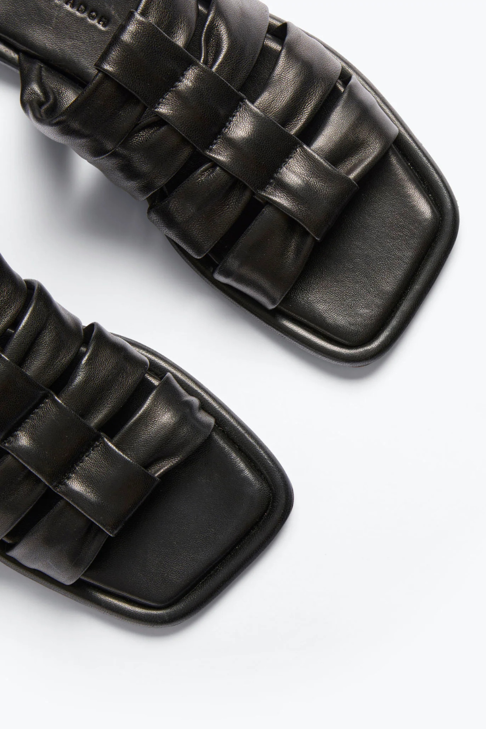 Flat lay of Frēda Salvador Selena Interwoven Sandal top view