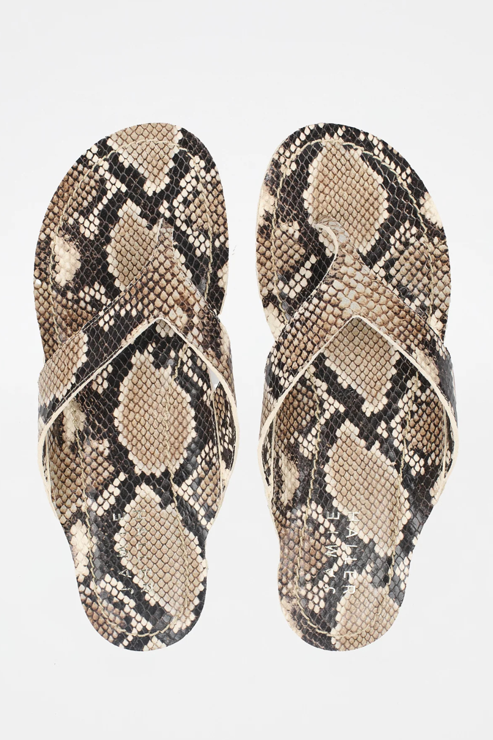 Flay lay of Jamie Haller The San Diego Sandal top view