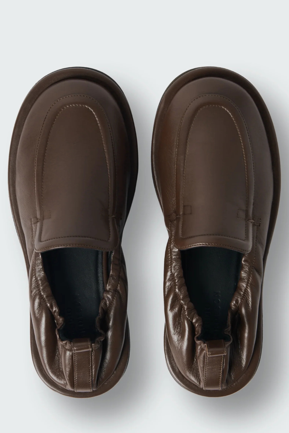 Flat lay of Studio Nicolson Donovan Soft Nappa Leather Elastic Back Loafer top view