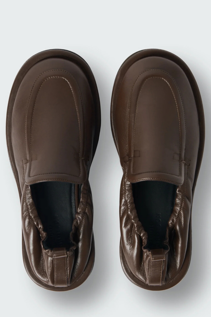 Flat lay of Studio Nicolson Donovan Soft Nappa Leather Elastic Back Loafer top view