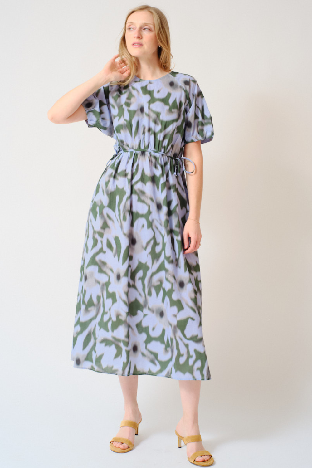 Madi wearing Kowtow Illustrate Dress front view