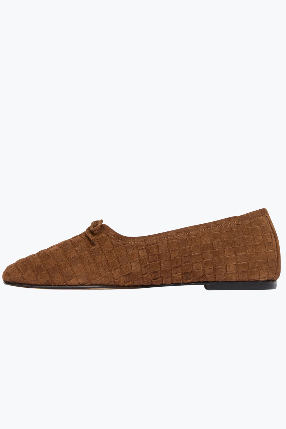 Flat lay of Frēda Salvador Jada Square Toe Ballet Flat side view