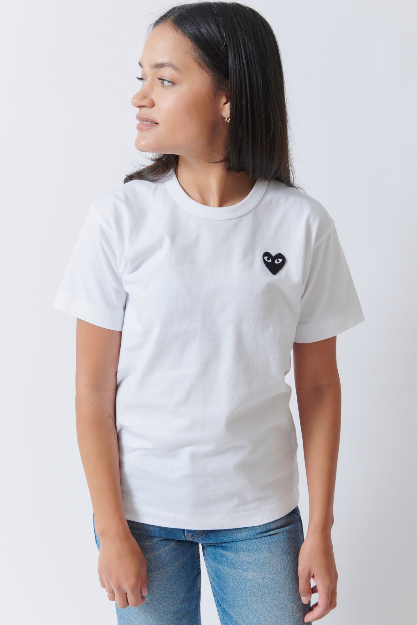 Comme des Garçons PLAY Black Emblem T Shirt | grethen house