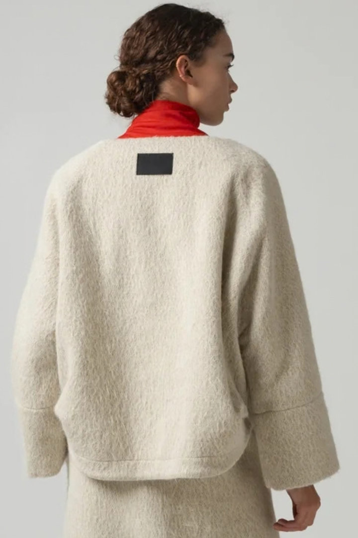 Model wearing COG The Big Smoke Melody Raglan Top rear view