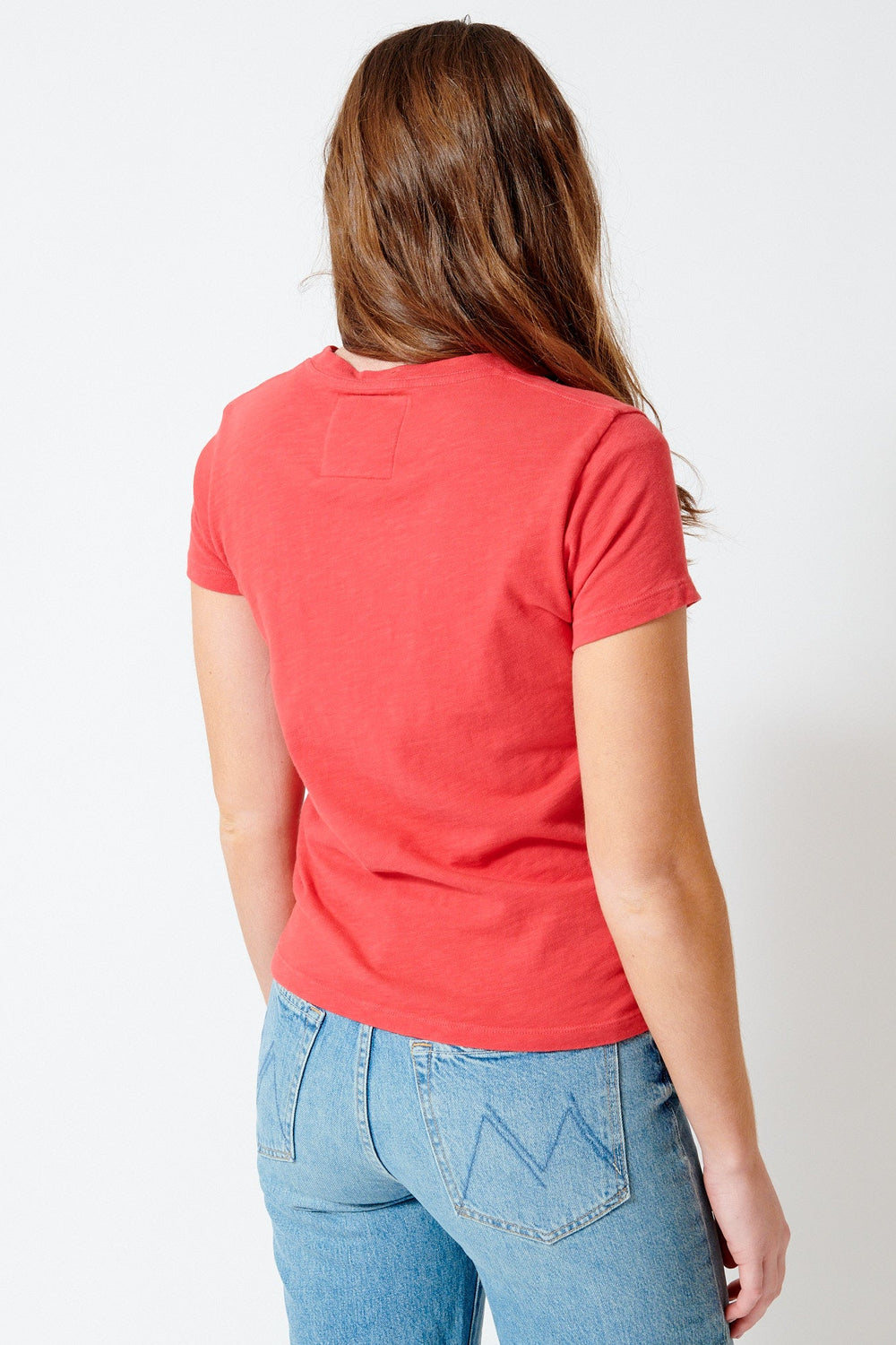 Julia wearing Mother Denim The Sinful rear view