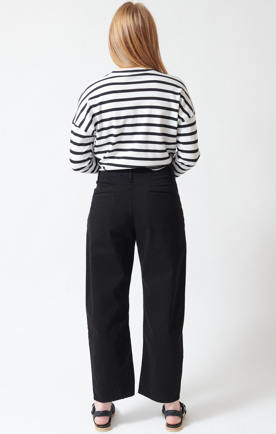 Waverly wearing ASKK Luda Cargo Pant rear  view