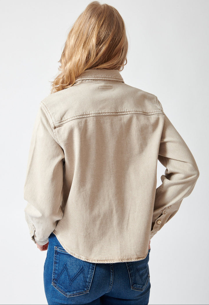 Madi wearing Mother Denim The Honor Roll rear view