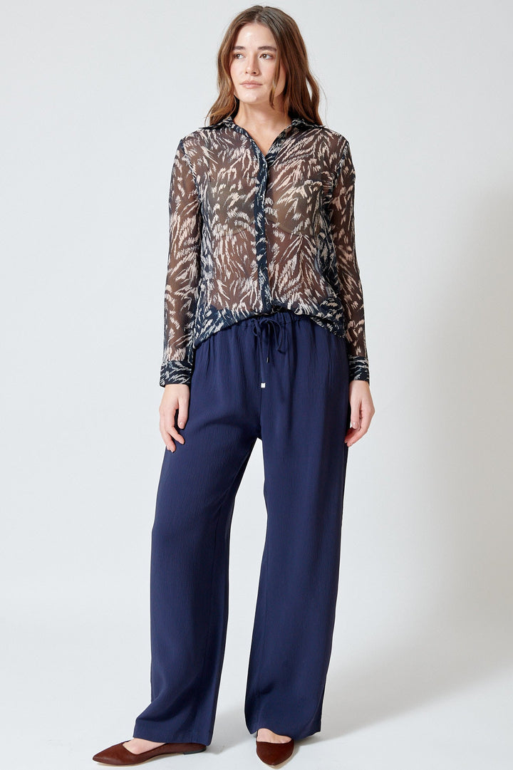 Julia wearing Apiece Apart Kari Pull On Pant front view