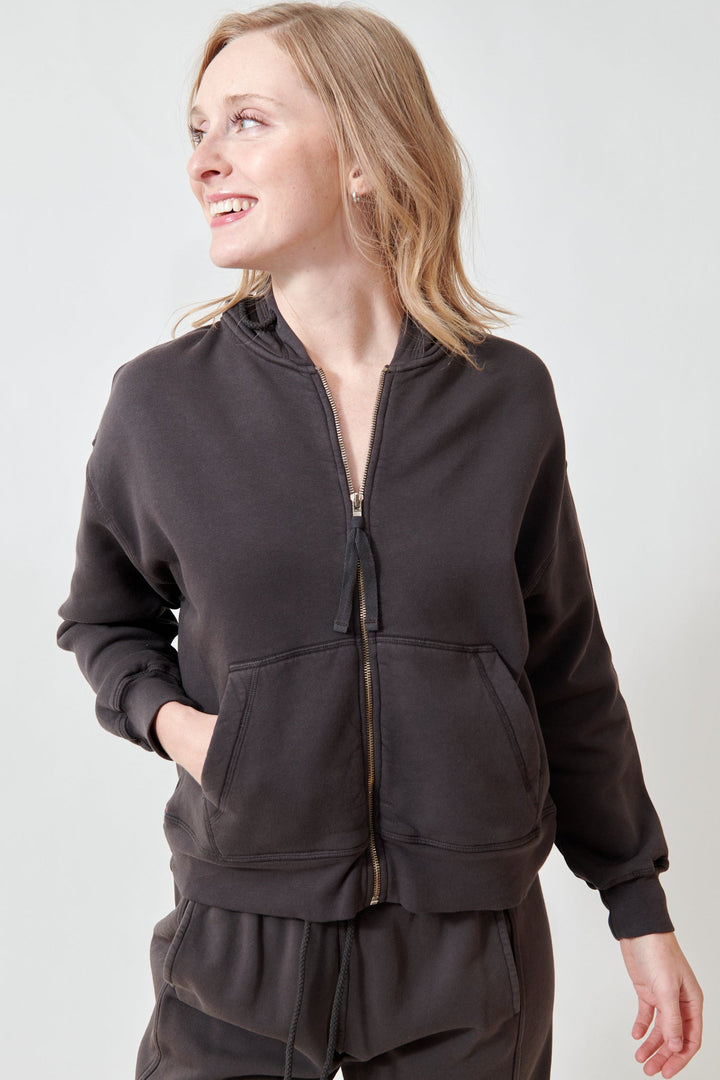 Madi wearing Xirena Smith Sweatshirt front view