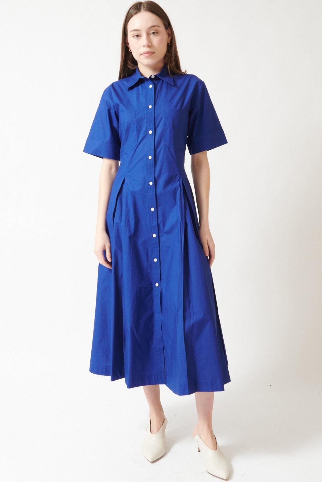 Angela wearing Lovebirds Carry Utility Dress front view